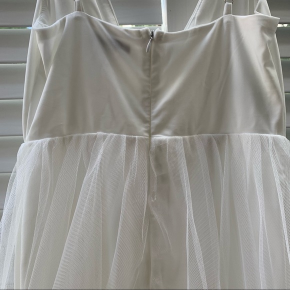 FASHION NOVA White tulle maxi wedding dress, NWT - Picture 6 of 11